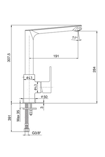 Eca Nita Kitchen Sink Faucet102118099