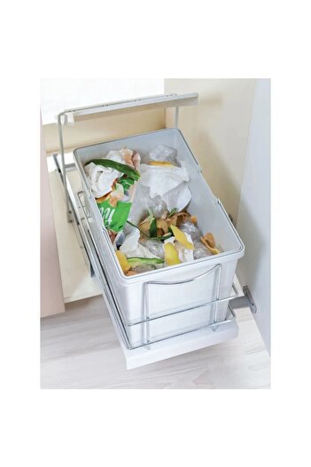 ÇAĞDAŞ Delta Automatic Telescopic Rail Trash Can 25 Liters