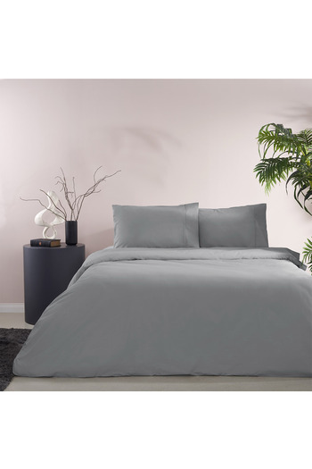 Taç Basic Anthracite Ranforce Single Quilt Cover Set