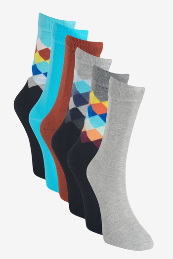 AC&Co / Altınyıldız Classics Men's Special Gift Boxed Multicolored Patterned 6-Piece Socks