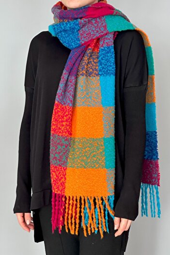 REMSA Σάλι με φούντα Boucle Scraf 42X205 cm 1256 Ροζ