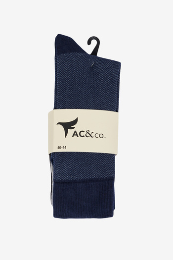 AC&Co / Altınyıldız Classics Men's Black-Grey Patterned 3-Piece Socks Set - Classic