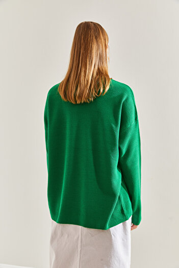 Bianco Lucci Women's Shoulder Detailed Knitwear Sweater
