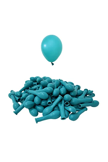 Patladı Gitti 5 Inch Turquoise Mini Balloon 10 Pieces