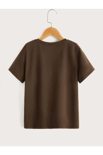 FANBOX SHOP Boy's Brown New York Printed T-Shirt