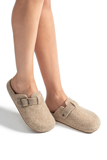 Twigy Γυναικείες τσόχες παντόφλες Tuana Beige Aa0194