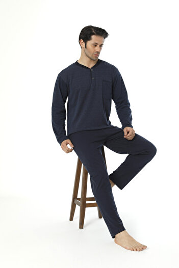 Ayans Pijama Jacquard (THIN) Long Sleeve Pajama Set