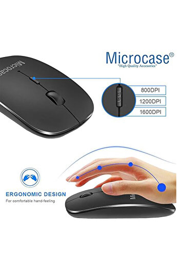 Microcase Samsung Tab S9 FE Plus X610 12.4 inch Tablet Uyumlu BT Touchpad Klavye+BT Mouse+Standlı Kılıf-BKK7
