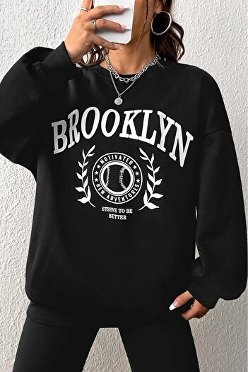 BENROMA BROOKLYN PRINTED UNISEX OVERSIZED SWEAT