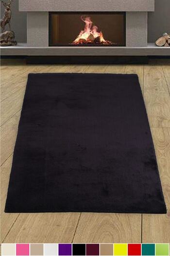 ELVİRAHOME Elite Black Corridor Hallway Hallway Room Carpet Cut Washable Anti Slip Plush Soft Runner