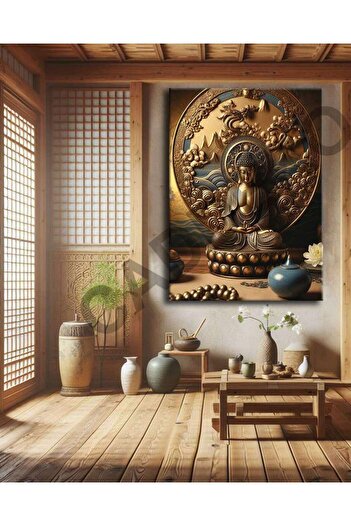 caddeko Buddha Feng Shui Buda Kanvas Tablo fngs21