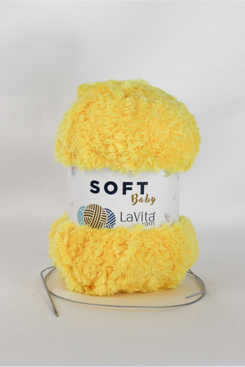 LaVita Yarn  Soft Baby Velvet Yarn Amigurumi Hand Knitting Yarn Taka Yarn (2026-K.Yellow) Taka Yarn