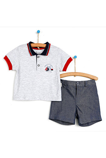 Bebbek Little Marine Tshirt-Şort Erkek Bebek