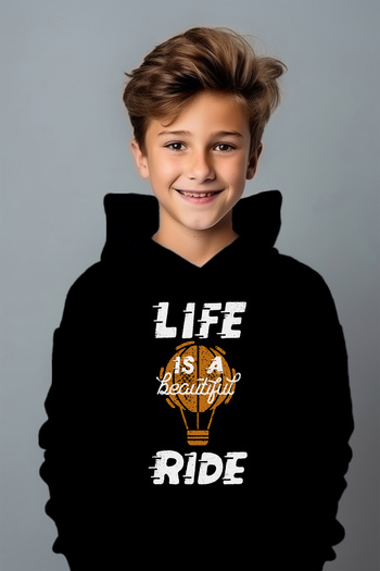 ADABEBEK Животът е красив, стил „Ride“, свободна кройка, голям размер суитшърт