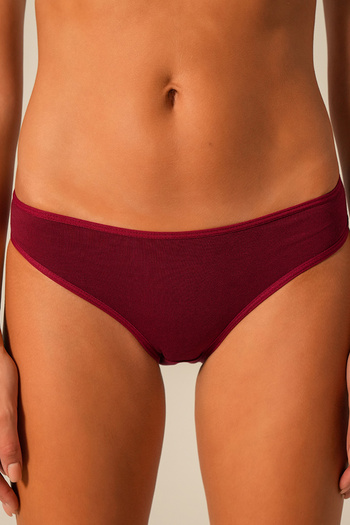 Doğan Chiloți bikini burgundy din bumbac