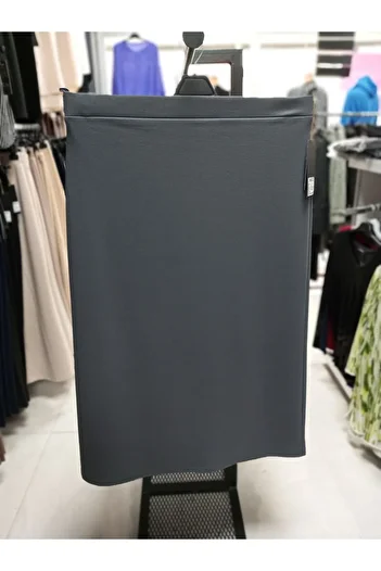 AKŞEN GİYİM Large Size Suitable for Hijab Transverse Lycra Scuba Crepe Fabric Long Length Pencil Skirt