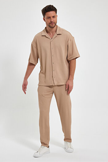 Quik-max Twist Knitted Shirt Bottom Top Set