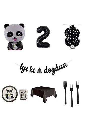 Mini Parti MINI PARTY STORE PANDA PARTY SET