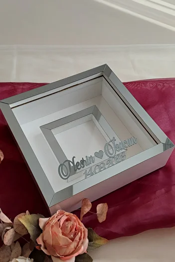 Verda Çerçeve 25x25 cm Photo Section Memory Frame - 6 cm Depth Memory Frame - Name and Date Gift