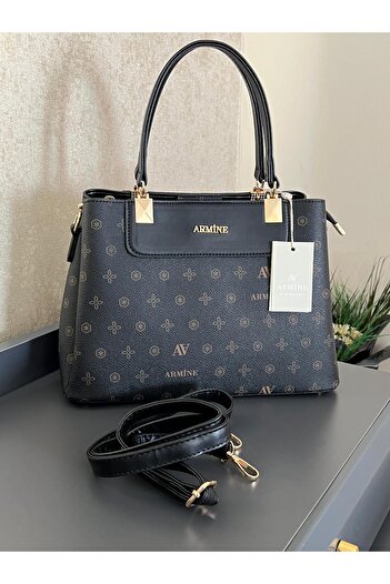 Armine ARM.206.SB Δερμάτινη τσάντα με λαβή Armine Special Color Konbin Σχεδιασμένη ως τσάντα χειρός και μπράτσου