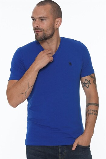Dewberry T8568 V-neck Men's T-shirt-saks