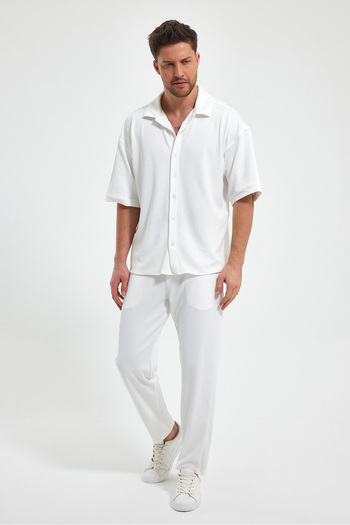Quik-max Twist Knitted Shirt Bottom Top Set