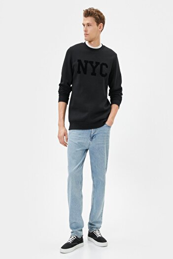 Koton Schwarzes Herren-Sweatshirt