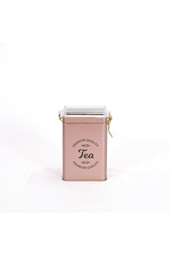 EVLE Ef043-k9 Sn_tea Rose Patterned Rectangular Metal Storage Container 8x10 Cm