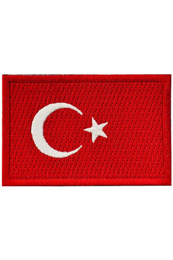 Knmaster Turkish Flag Patch Red Embroidery
