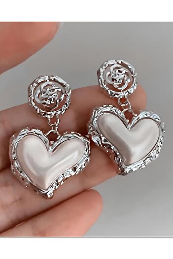 BAHELS Special Series Imported Heart Pearl Earrings