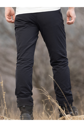 Huğlu 5 Cepli Fermuarlı Siyah Yazlık Outdoor Pantolon