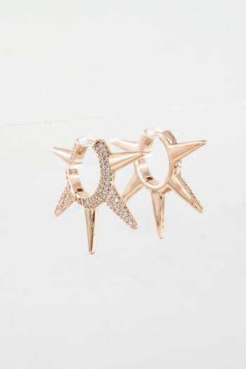 By Zeyna Aksesuar Rose Gold Vip Earring Set - Women's Xuping