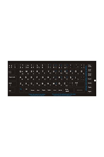 Brs Rusça Klavye Etiketi Çıkartma Harf Sticker Pvc