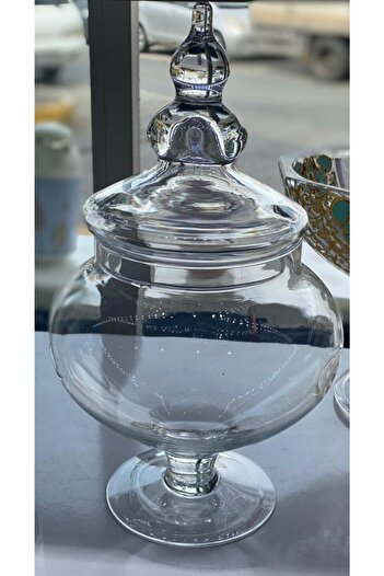 MorzaHome Glass Footed Cookie Holder, Dragelic Closed Handmade (16X31CM)