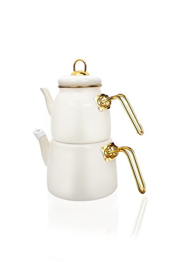 Bayev Elite Class Enamel Teapot-cream-200717
