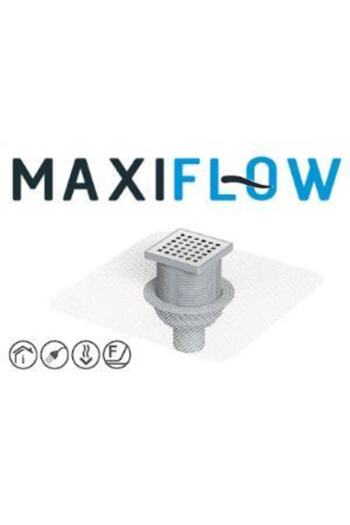 Maxiflow Izoleli Fileli Paslanmaz Yer Sifonu Yükseklik Ayarlı Süzgeç 15*15 Q70 Alttan