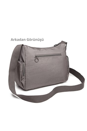 SMART BAGS Geantă de damă din țesătură nano metalizată 1115 gri închis