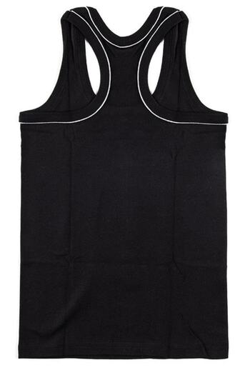 Tutku Boy's Black Cotton Lycra Athlete Undershirt Set of 2