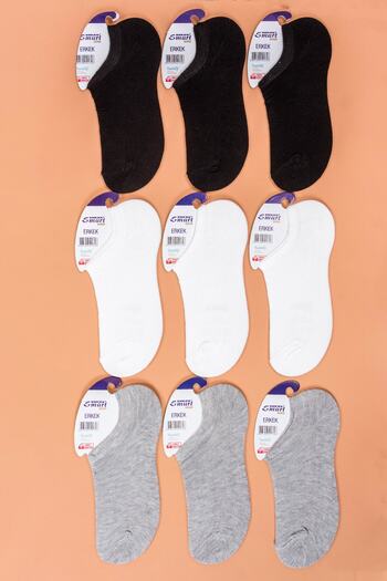 Line Smart 9 Pack Men's Cotton Summer Snekers Mixed Socks