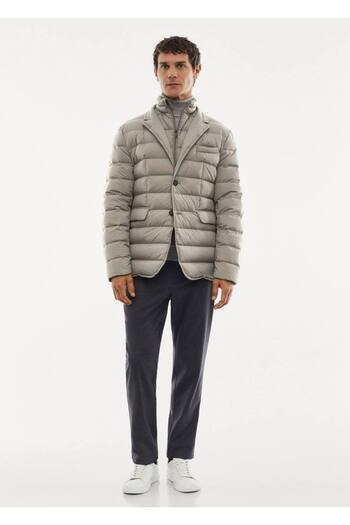 MANGO Man Water Repellent Quilted Anorak
