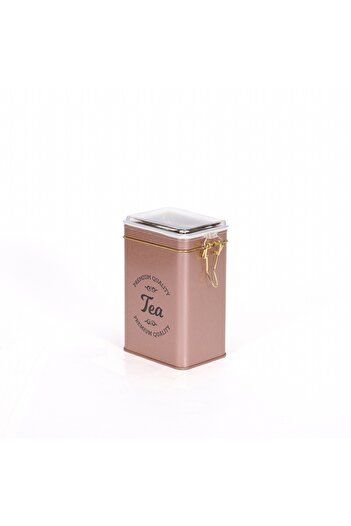 EVLE Ef043-k9 Sn_tea Rose Patterned Rectangular Metal Storage Container 8x10 Cm