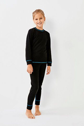 THERMOFORM Black Ribbed Kids Set