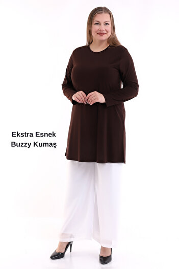 Mankens Fashion Καφέ Σαντιζ Τουνίκ
