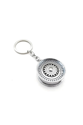 Jaida Moda Silver Color Wheel Figure Dangle Keychain