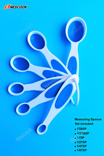 nescook Set of 10 Cake Pastry Spoons Cups Kitchen Tools Measure Spoon Cup Baking Utensil