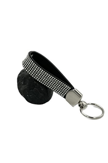 GARDENAUTO Silver Stone Detailed Keychain