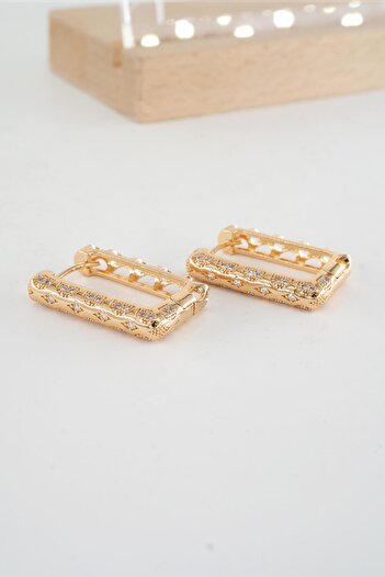 By Zeyna Aksesuar Women's Vip Series Xuping Rose Gold Earring Set