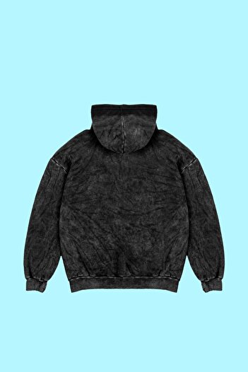 Sekizbiraltı Eternal Levitation Printed - Μαύρο Oversize Unisex Hoodie που πλένεται