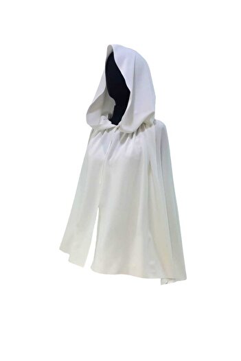 MODA NUR Bolero Cape, Hooded Bolero, Off-white Cape, Bridal Cloak