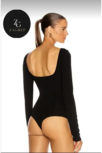 Zagrep Women's Back Low-cut Silk Jersey Bodysuit